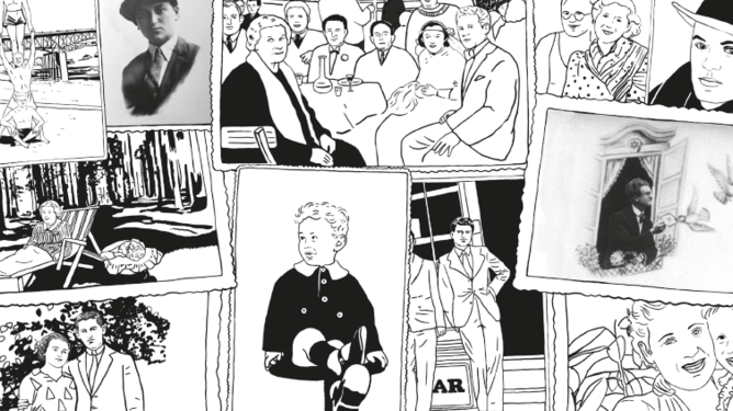 En utställning i serieboksform baserat på författaren och illustratören Joanna Rubin Drangers teckningar. 