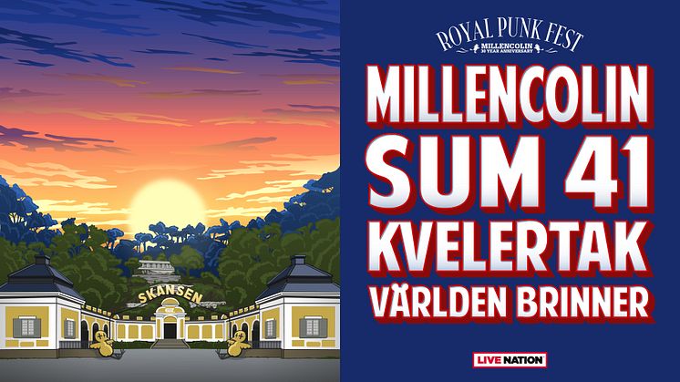 MILLENCOLIN FIRAR 30 ÅR MED GÄSTER – PÅ SKANSEN I STOCKHOLM! 