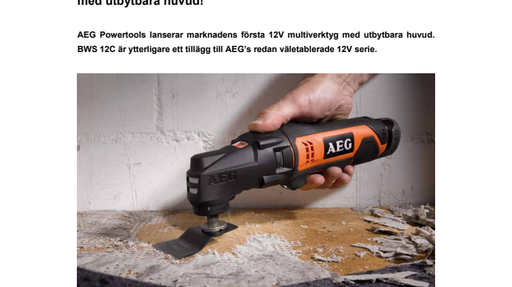 Såga, skrapa, slipa, skruva & spika med AEG’s multiverktyg med utbytbara huvud!