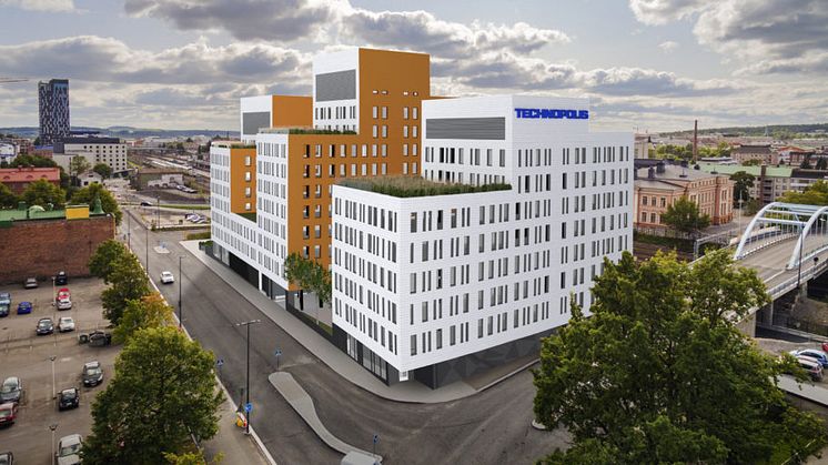 Technopolis Asemakeskus nousee Tampereen Peltokadulle. Kuva: Skanska