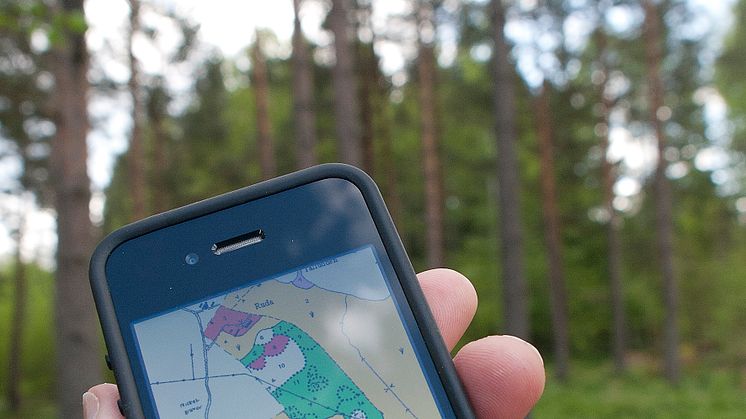 Skogskarta i mobilen