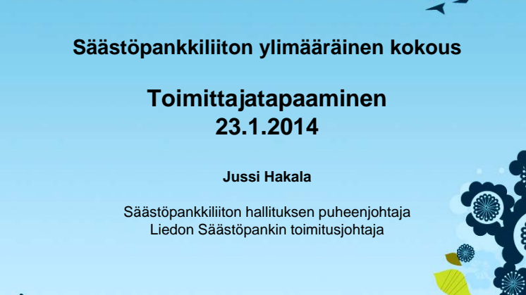 Esitys lehdistötilaisuus 23012014