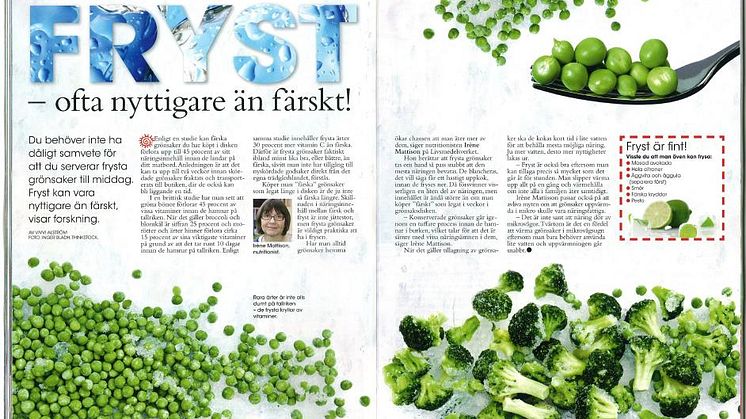 Fryst - ofta nyttigare än färskt