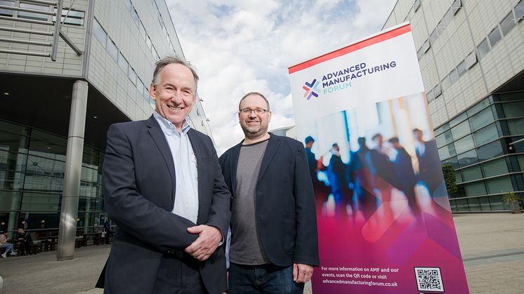 l-r AMF Chair Richard Swart with Dr Adrian Small from Newcastle Business School
