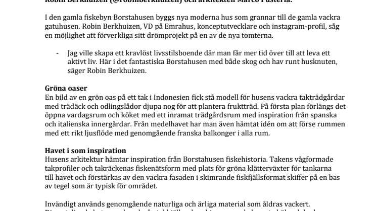 Sagolikt nytt mikrokvarter byggs vid havet i Borstahusen