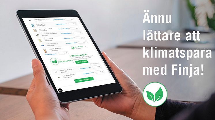 Finja Betong integrerar beräknare för koldioxidbesparing i andra digitala verktyg