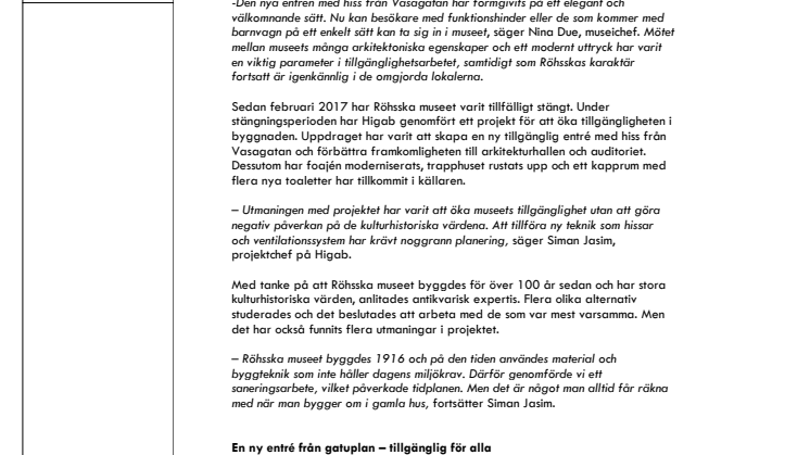 Nu är Röhsska museet tillgängligt för alla