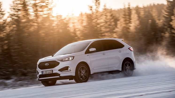 Provkörningen av nya Ford Edge äger rum i svenska Åre.