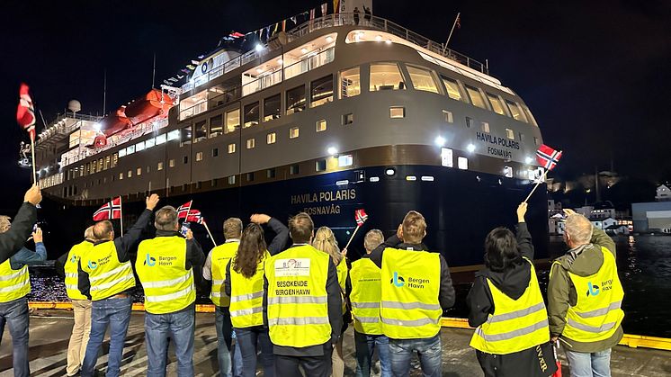 Havila Polaris arrived in Bergen last night. 