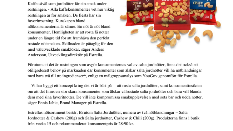 Estrella lanserar nya nötter
