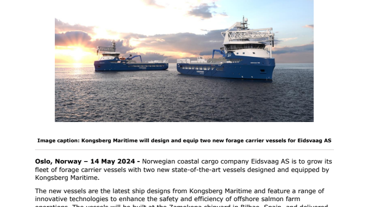 Kongsberg Maritime to design and equip two new forage carrier vessels for Eidsvaag AS_FINAL.pdf