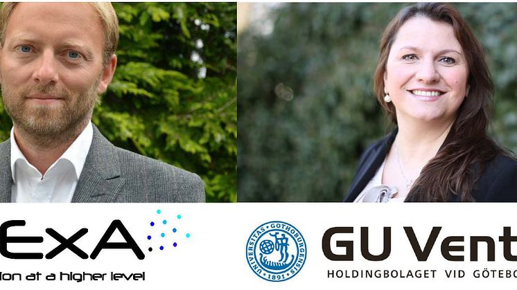 PExAs VD, Erik Ekbo, som utgör en del av konsortiet, samt GU Ventures VD, Klementina Österberg, representant för säljaren.
