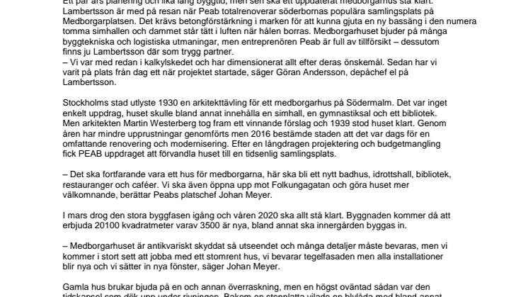 Lambertsson och ett bygge i medborgarnas tjänst