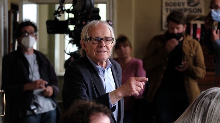 Ken Loach under inspelningen av The Old Oak