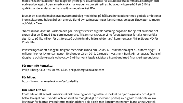 Coala Life reser ytterligare 11 miljoner kronor i expansionskapital