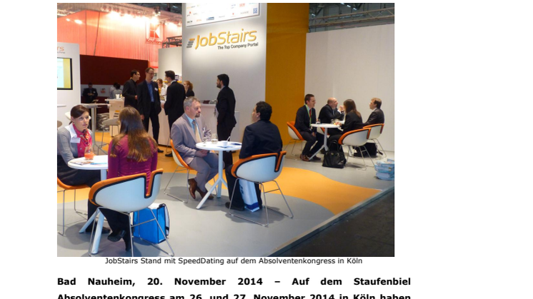JobStairs SpeedDating: In fünf Minuten zum Job im Top-Unternehmen