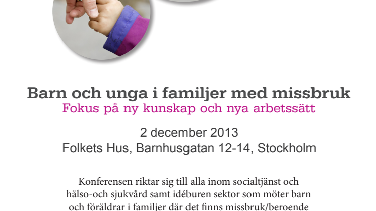 Konferens - Barn och unga i familjer med missbruk