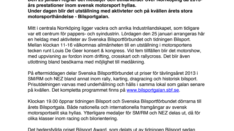 Medaljregn under Bilsportgalan!