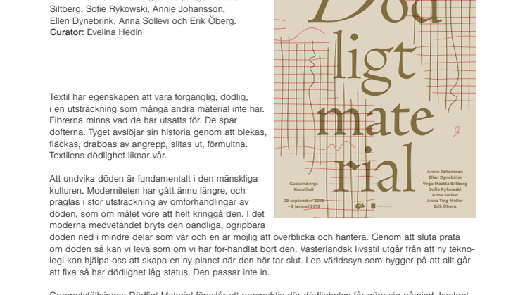 Dödligt Material, en textil grupputställning