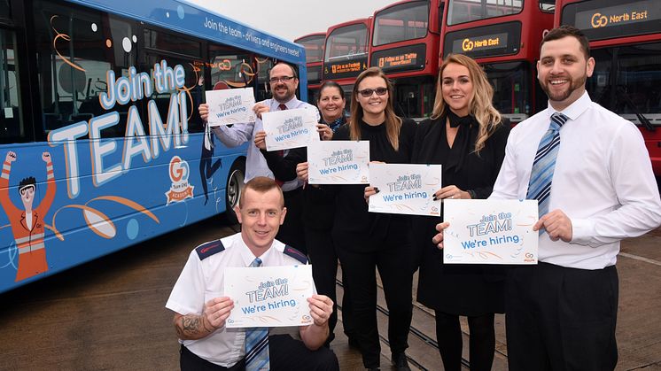 Go North East has 90 positions to fill within driver and engineering roles.