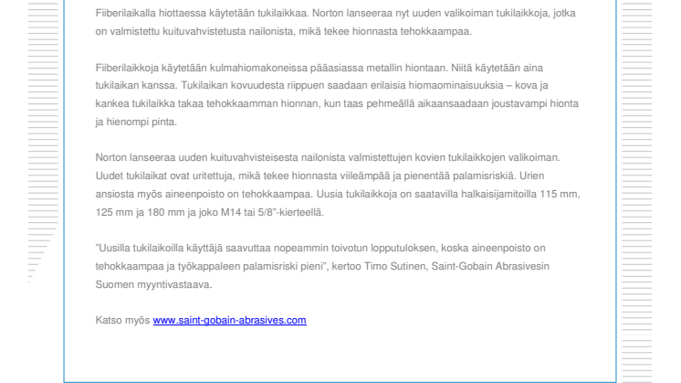 Uusia tukilaikkoja fiiberilaikoille