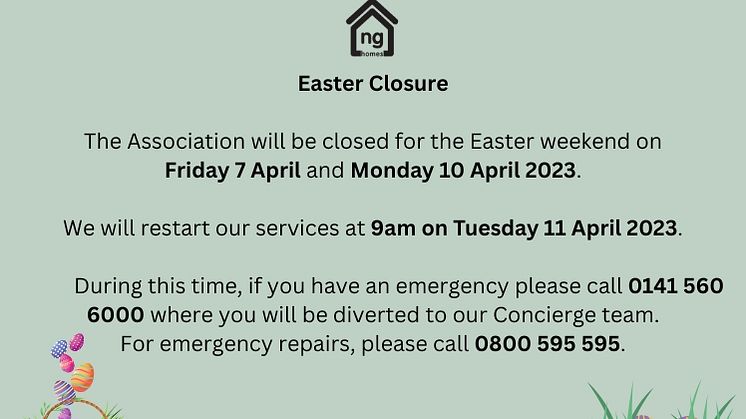 Easter hours 2023
