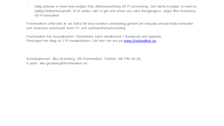 IT-Arkitekterna byter namn till Frontwalker