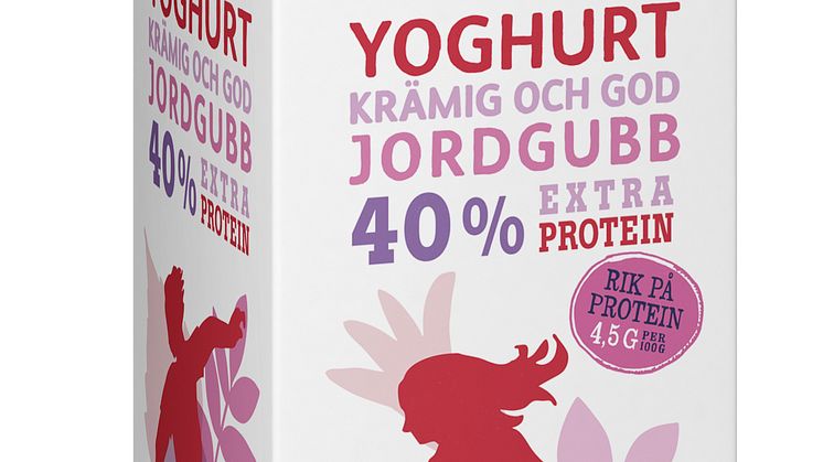 Yoghurt med extra protein jordgubb
