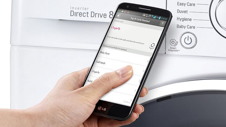 LG'S TURBO WASH VASKER MED TURBOFART OG KAN PROGRAMME-RES MED MOBILEN