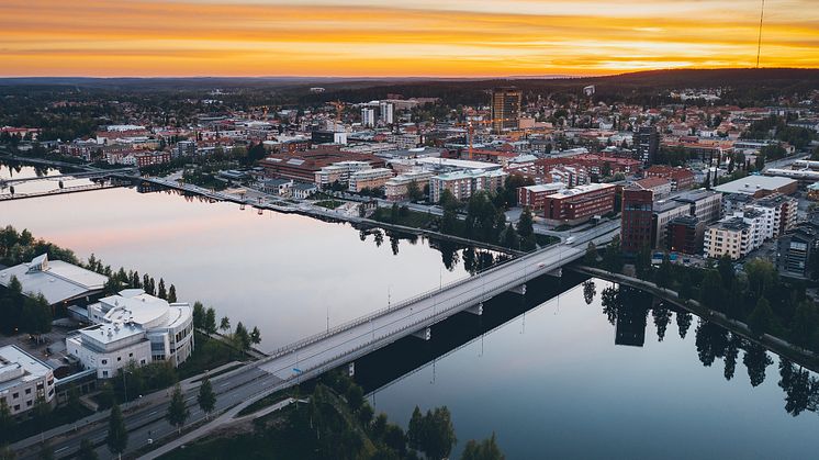 Vy över Skellefteå