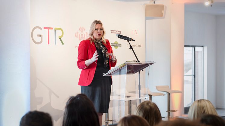 Minister for Employment Mims Davies MP speaks at the Futures at Stake 2020 employment summit - MORE IMAGES AVAILABLE TO DOWNLOAD BELOW