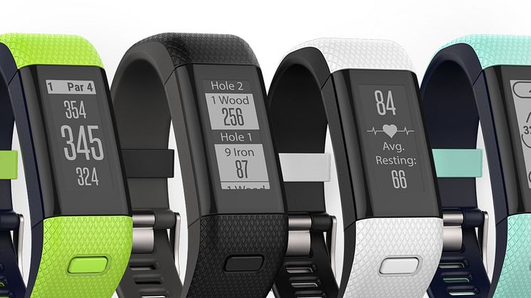Garmin® Approach® X40: Slimmat golfarmband med pulsmätning på handleden