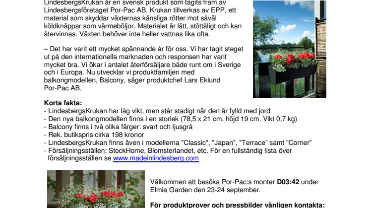 Ny LindesbergsKruka för balkongen