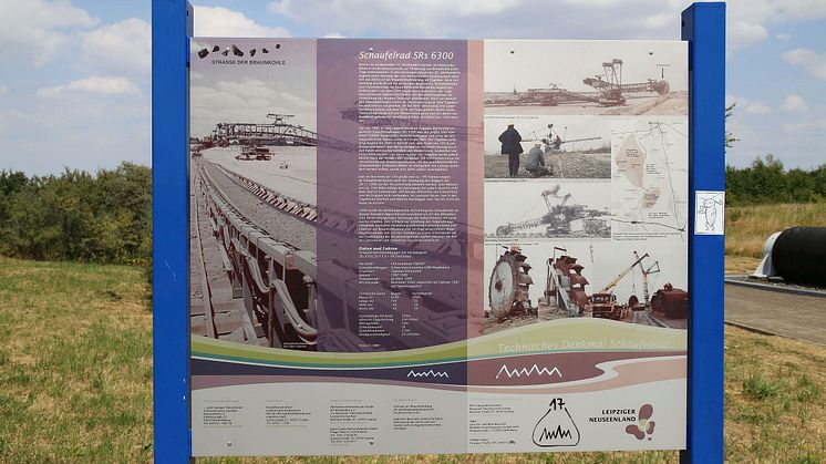Straße der Braunkohle - Informationstafel am Werbeliner See