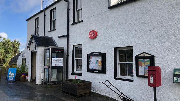 Isle of Gigha Post Office which is used for filming Murder Island