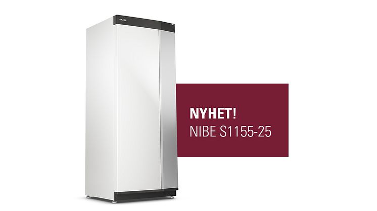NIBE S1155-25 • RSK-nummer: 624 93 07 • Rekommenderat pris 105 000 exkl moms • CO2 - ekvivalent under 5 ton per kylkrets • Energimärkning A+++