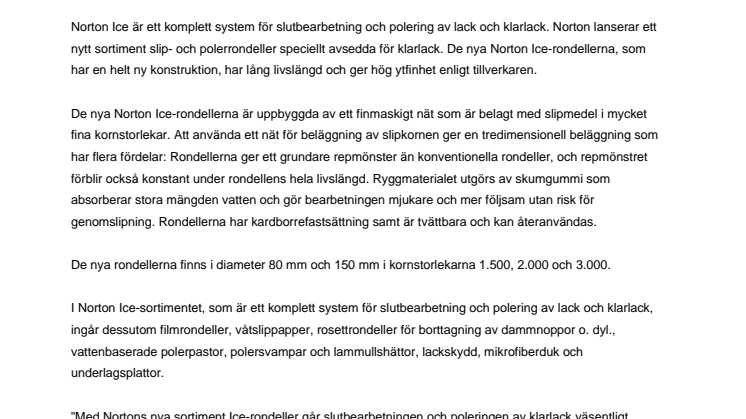 Nya slip- och polerrondeller för klarlack
