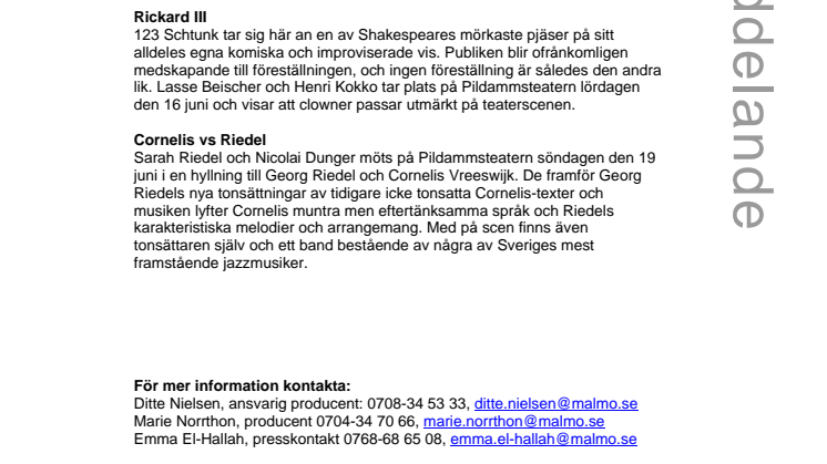 Shakespeare i clowntappning och möte mellan vislegendarer 