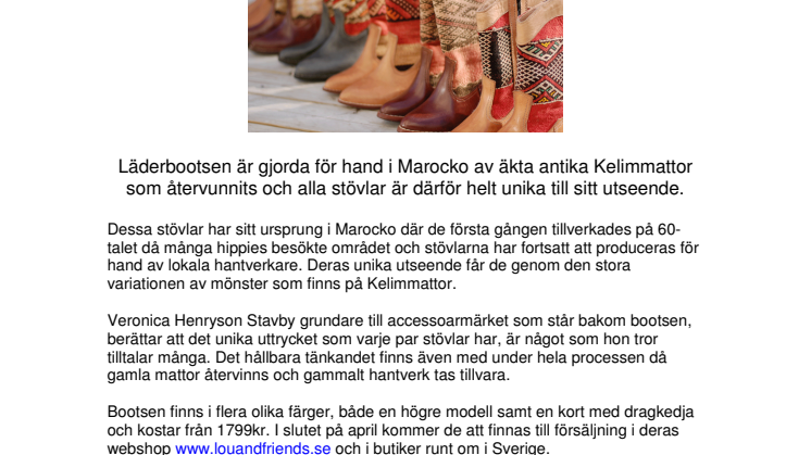 Keliboots – handgjorda boots av återvunna antika Kelimmattor