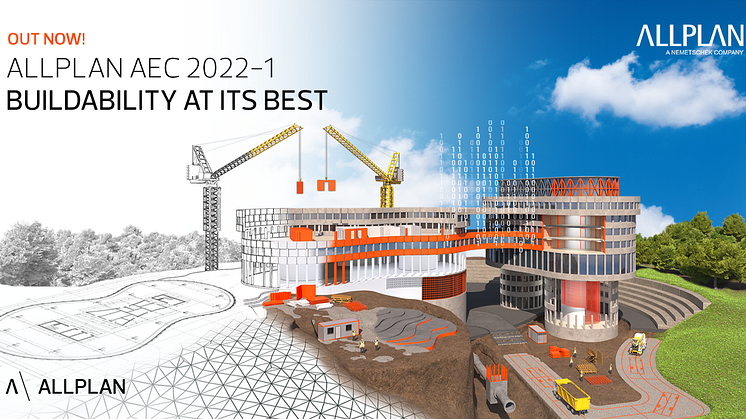Allplan 2022-1 with workflow for Lumion and improvements in parametric road design