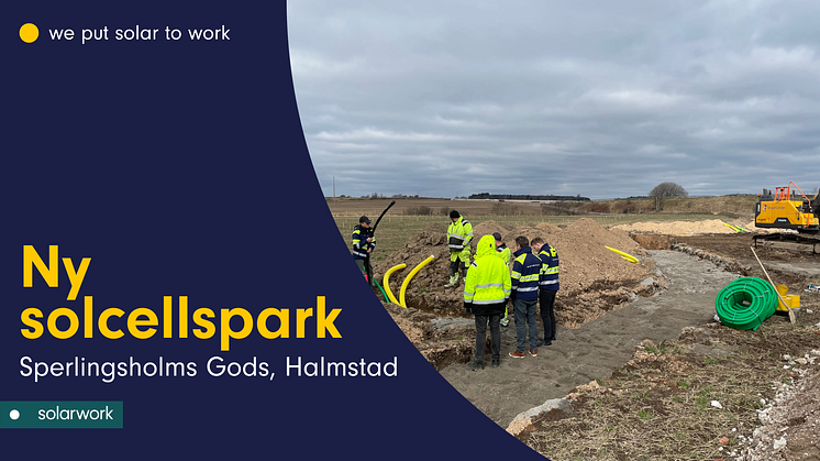 Ny solcellspark till Sperlingsholms Gods i Halmstad