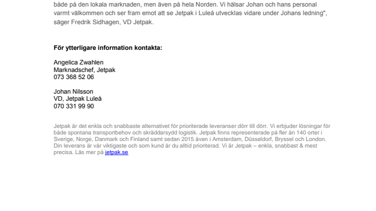 Johan Nilsson är vår nya franchisetagare i Luleå