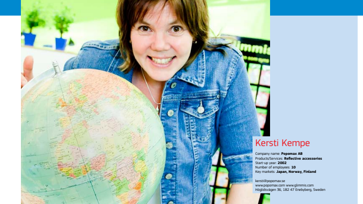 Kersti Kempe, svensk framgångsrik entreprenör, deltar i SME veckan 15-21 oktober 2012.