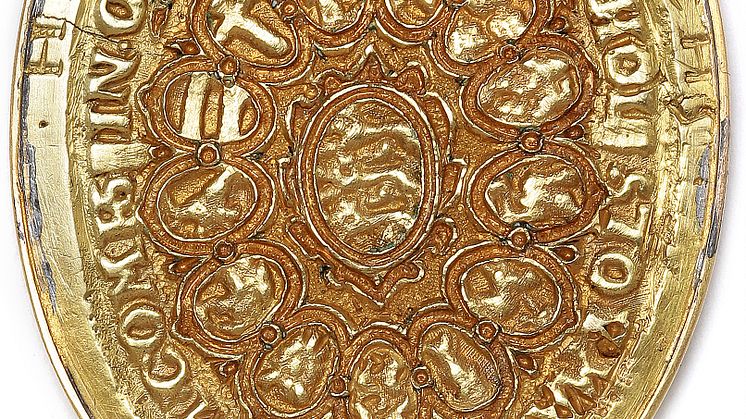 Kontrafejmedaille u. år (før 1625), guld og emalje, Jakob van Doordt / Nikolai Schwabe, cf. G 36,  JS 230