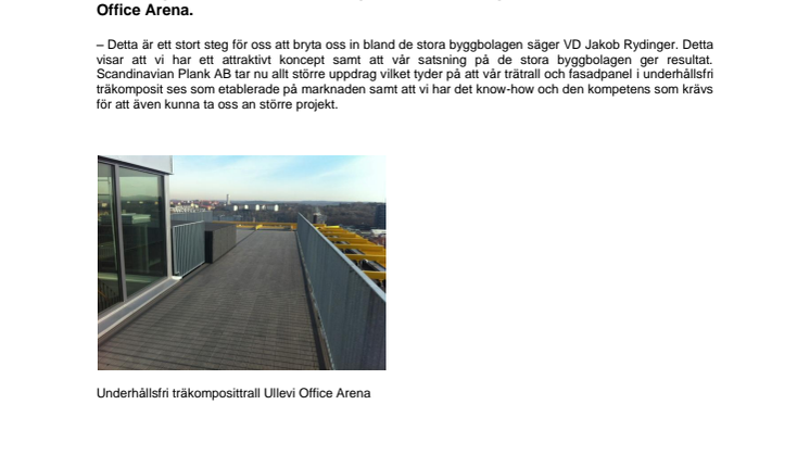 Stor order av träkomposittrall till Scandinavian Plank AB