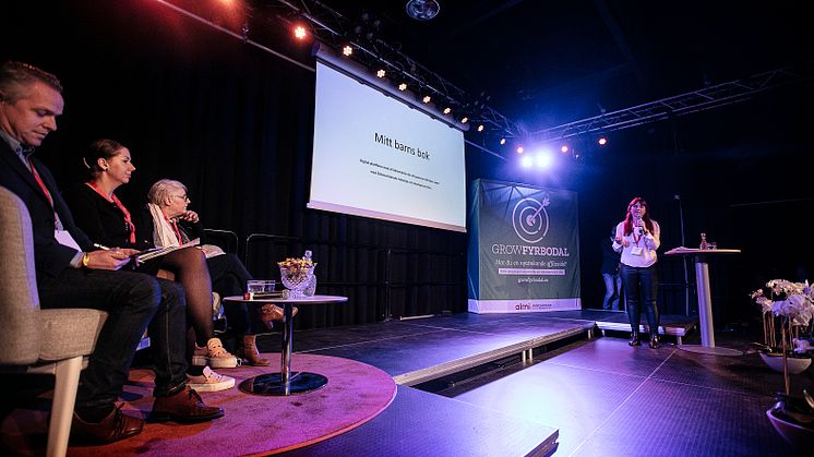 Emma Lundgren gick till final med affärsidén "Mitt barns bok"
