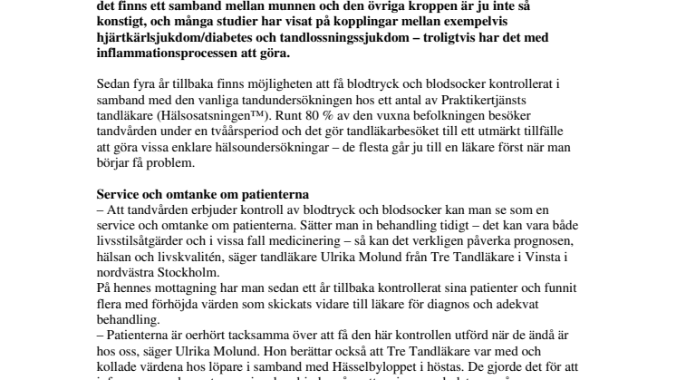 Alla Hjärtans dag; Tandläkaren har koll på din hälsa 