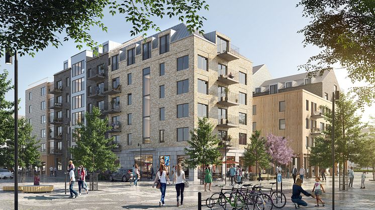 Liljewalls förslag på bostäder i GoCo Health Innovation City för Balder.