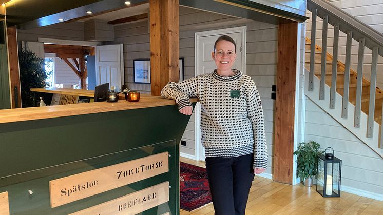 Catrine Myklebust - hotelldirektør for Finnøy Bryggehotell & Flatflesa Fyr