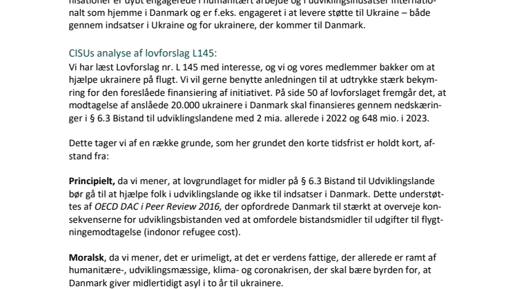 CISU høringssvar L145 Ukraine j. nr. 2022-3807.pdf